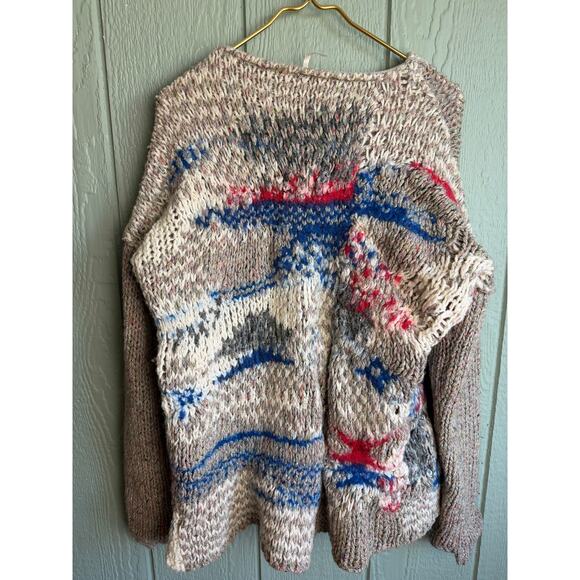 Vintage Free People Fireworks Chunky Cardigan, Size Large - Picture 8 of 8